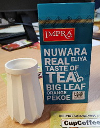 Подарочный набор Чай IMPRA Nuwara Eliya чёрный цейлонский крупнолистовой ж/б, 200г и ВАЗОЧКА