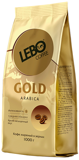 Кофе LEBO Gold зерно м/у, 1000г*5