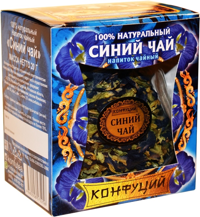 Чайный напиток КОНФУЦИЙ Синий Чай с/б, 20г*4