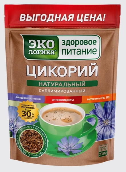 Цикорий ЭКОЛОГИКА натуральный сублимированный м/у, 230г*6