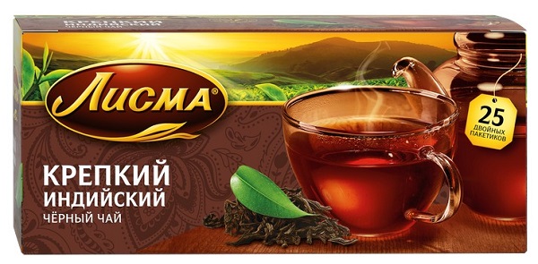 Чай ЛИСМА Крепкий чёрный б/к, 25пак*2г*18