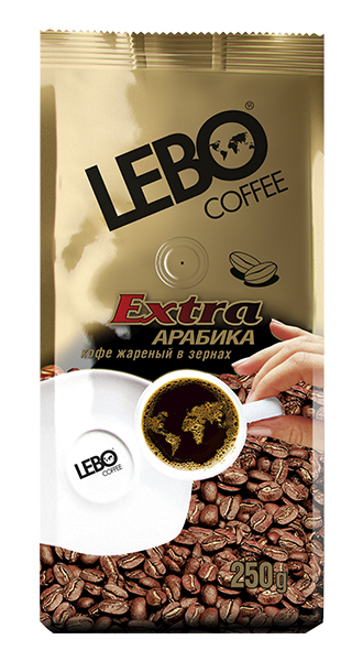 Кофе LEBO Extra зерно м/у, 250г*20