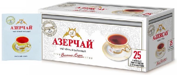 Чай АЗЕРЧАЙ Премиум чёрный в/к, 25пак*2г*24