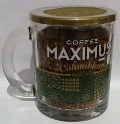 Кофе MAXIMUS Columbian сублимированный в КРУЖКЕ, 70г*12