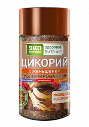 Цикорий ЭКОЛОГИКА натуральный сублимированный с Женьшенем с/б, 85г*15