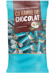Конфета Мультизлаковая Co barre de CHOCOLAT с Кокосом, м/у 135г*18