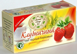Чай ЛЮТА чёрный Клубничный ф/п б/к, 20пак*1,5г*12