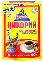 Цикорий ЗДОРОВЬЕ натуральный растворимый порошкообразный м/у ЗИП, 100г*12