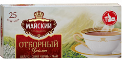 Чай МАЙСКИЙ Отборный чёрный цейлонский б/к, 25пак*2г*27