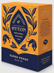 Чай HYTON Супер Пеко чёрный цейлонский среднелистовой карт/у, 100г*60