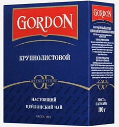 Чай GORDON Цейлонский чёрный крупнолистовой, карт/у, 100г*14