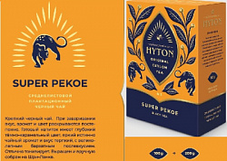 Чай HYTON Супер Пеко чёрный цейлонский среднелистовой карт/у, 200г*24