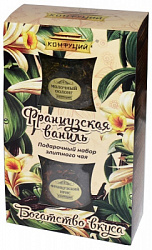 Чай КОНФУЦИЙ Подарочный набор Богатство вкуса. Молочный оолонг+чёрный Французский ирис, 2с/б, 120г*6