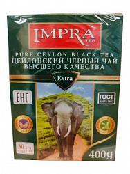 Чай IMPRA Зелёная Серия чёрный мелколистовой карт/у, 400г*10 Россия