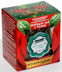 Чай КОНФУЦИЙ Зелёный с Розой с/б, 50г*4 
