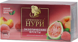 Чай ПРИНЦЕССА НУРИ Экзотические фрукты чёрный ароматизированный, 25пак*1,5г*18