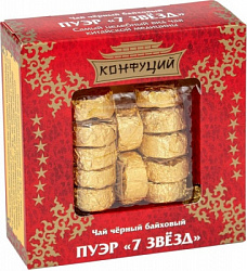 Чай КОНФУЦИЙ ПУЭР Семь Звёзд чёрный карт/у, 100г*8