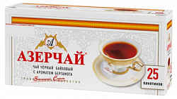 Чай АЗЕРЧАЙ чёрный с бергамотом б/к, 25пак*2г*24