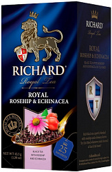 Чай Ричард Роял ROYAL Шиповник и эхинацея в/к, 25пак*1,7г*12