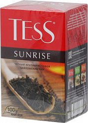 Чай TESS SUNRISE чёрный крупнолистовой цейлонский байховый карт/у, 100г*15
