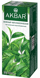 Чай AKBAR зелёный классический 25пак*2г*15