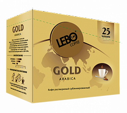 Кофе LEBO Gold сублимированный разовый карт/у, 25 пак*2г