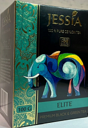 Чай JESSIA ELITE чёрный и зелёный цейлонский с Кардамоном и ароматом Бергамота, 100г*48