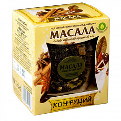 Чай КОНФУЦИЙ Масала чёрный с натуральной добавкой с/б, 55г*4