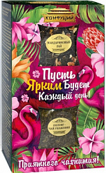 Чай КОНФУЦИЙ Подарочный набор Мандаринов Рай. Зелёный ароматизированный + Оолонг, 2с/б, 130г*6
