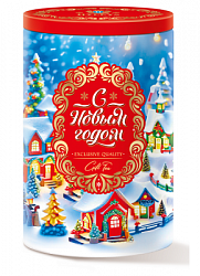 Чай HYLEYS С Новым Годом! чёрный крупнолистовой, (овал красный) ж/б 80г*15