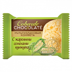 Конфета Мультизлаковая Co barre de CHOCOLAT с жареным кунжутом, с белой глазурью, м/у 1кг*5