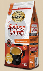 Кофе МКП Доброе Утро молотый в Чашку, натуральный жареный, м/у, 180г*6