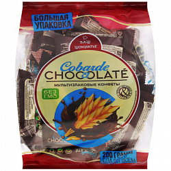 Конфета Мультизлаковая Co barre de CHOCOLAT с тёмной глазурью, м/у 200г*21