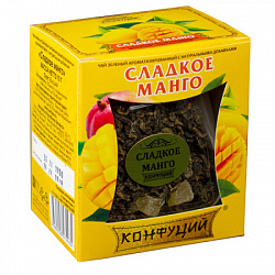 Чай КОНФУЦИЙ Сладкое Манго зелёный оолонг крупнолистовой с натуральными добавками с/б, 70г*4