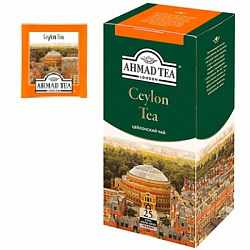 Чай AHMAD TEA Цейлонский чёрный в/к, 25пак*2г*12