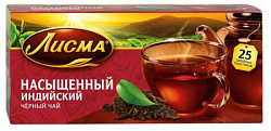 Чай ЛИСМА Насыщенный чёрный индийский б/к, 25пак*1,8г*18