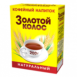 Кофейный напиток ЗОЛОТОЙ КОЛОС натуральный без кофеина карт/у, 200г*12