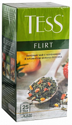 Чай Tess Flirt зелёный с добавками в конвертах, 25пак*1,5г*10