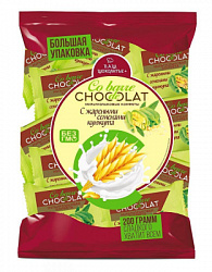 Конфета Мультизлаковая Co barre de CHOCOLAT с жареным кунжутом, с белой глазурью, м/у 200г*21